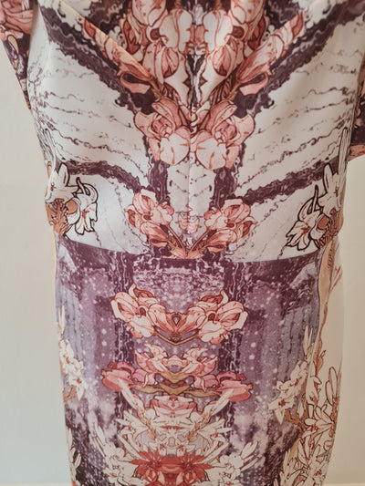 Kevan Jon Cream Multi print Dress 4