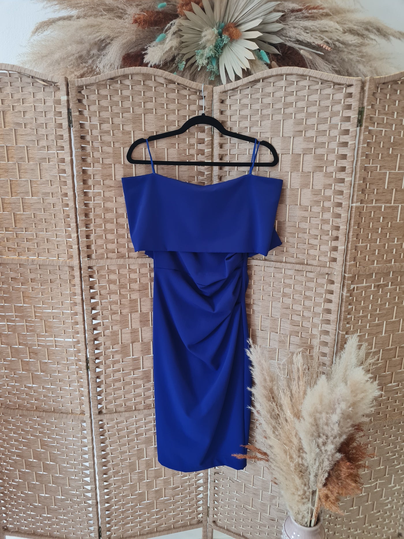 Kevan Jon Cobalt Blue Off Shoulder Dress 4