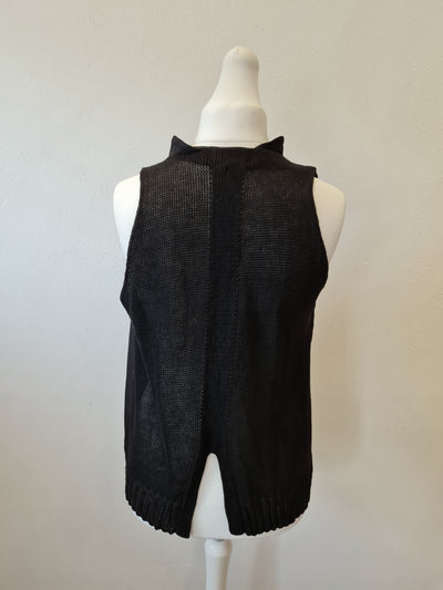 Crea Concept black mesh back waistcoat 44