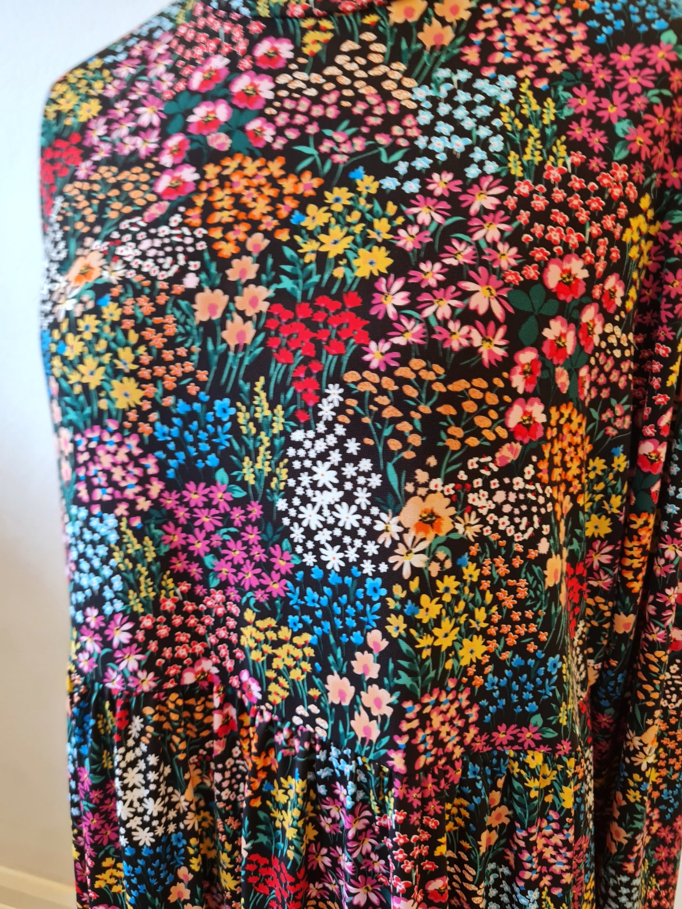 Roman Blk Floral Dress Size 16/18 New (RRP £40)