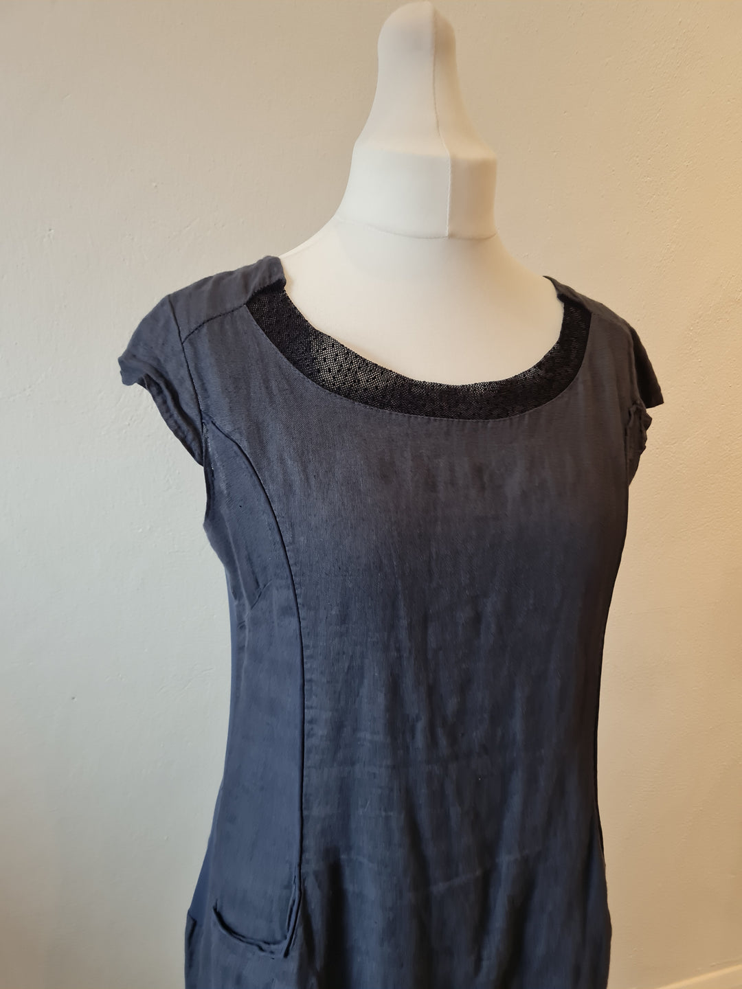 Lina Tomei Grey Linen dress Size L – The Wardrobe