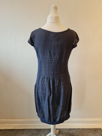 Lina Tomei Grey Linen dress Size L