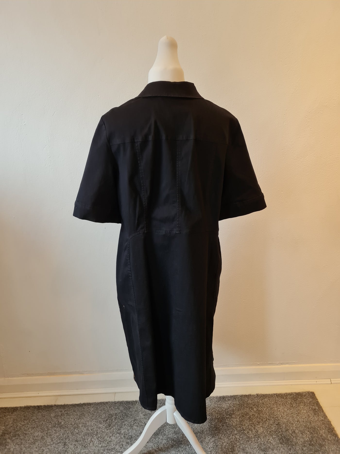 Nina Leonard Black Denim Shirt Dress Size 2XL