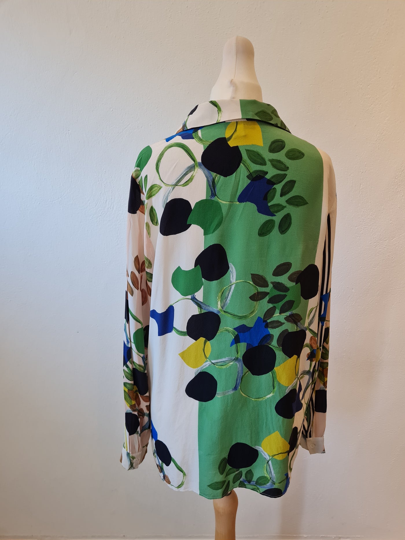 Reiss Cream/Green Blouse 12