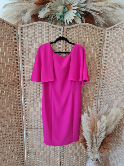 Alba Conde Pink cape dress 16