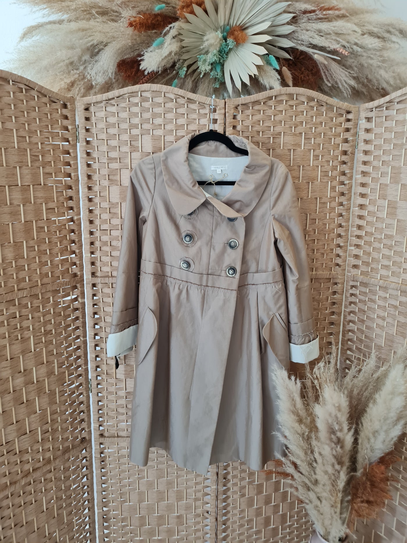 Paule Ka beige button back trench 8