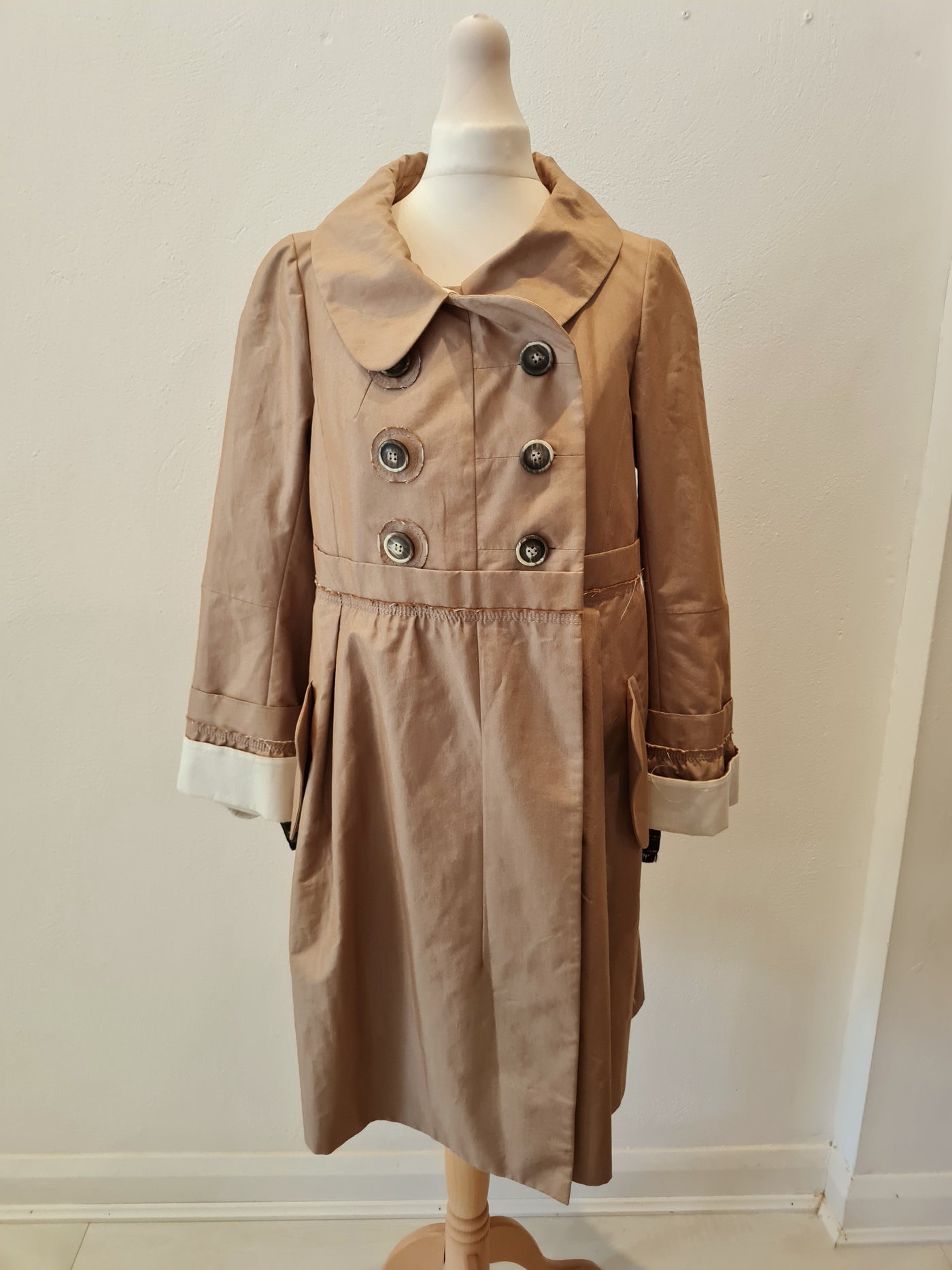 Paule Ka beige button back trench 8