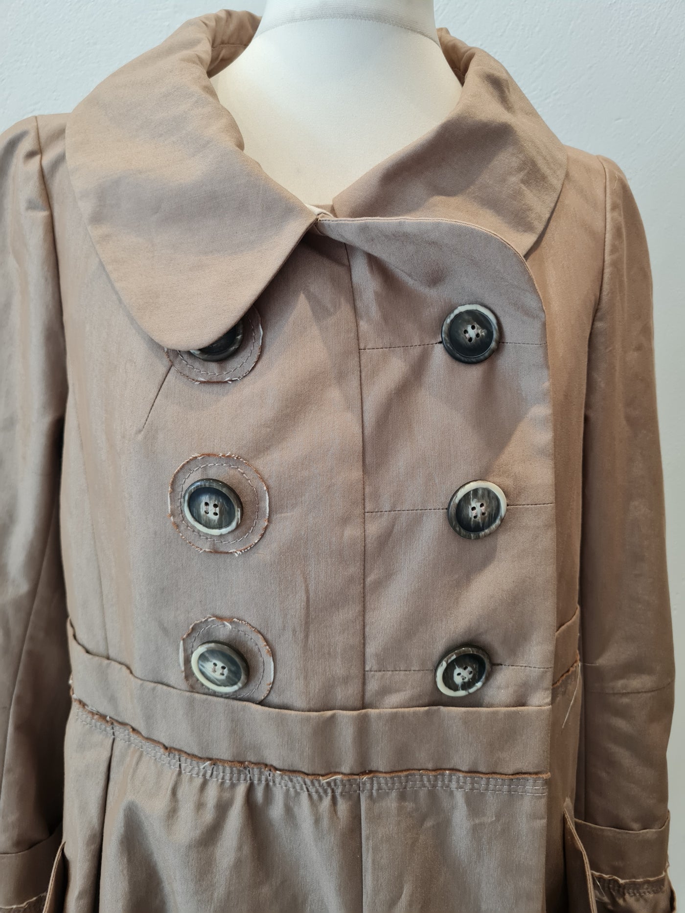 Paule Ka beige button back trench 8