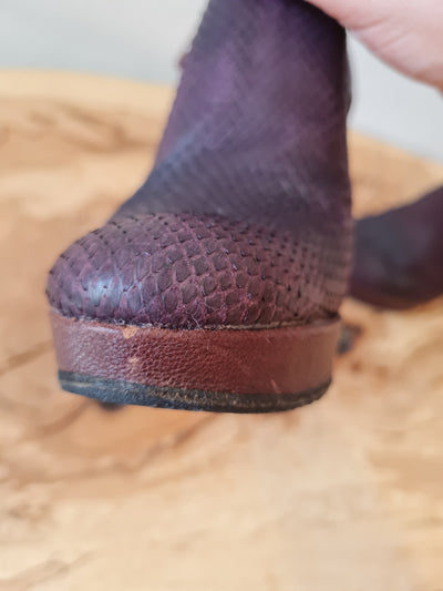 Dior Purple Python platform boots 4