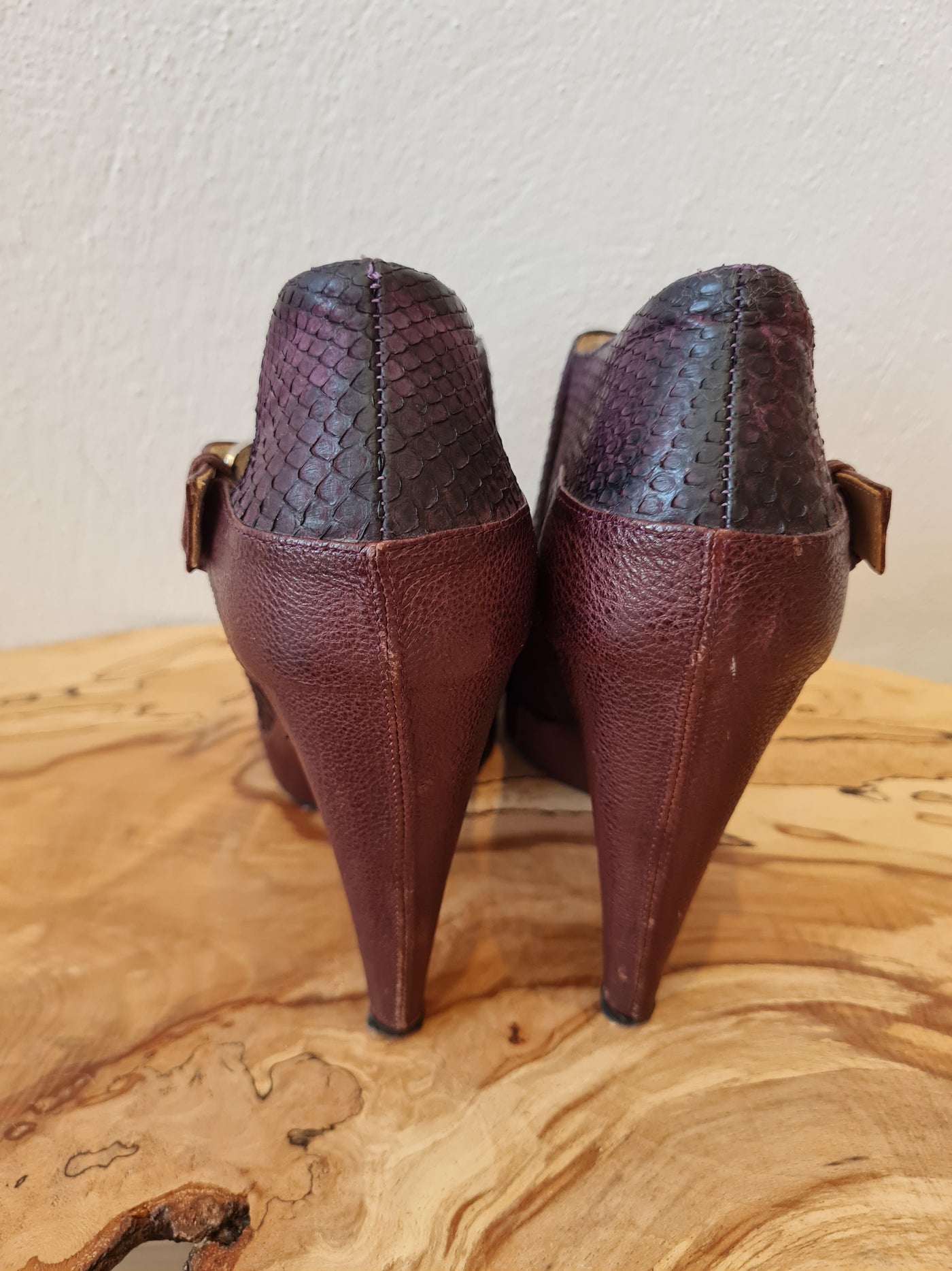 Dior Purple Python platform boots 4