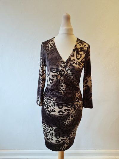 Wallis Animal Wrap Dress NEW 8