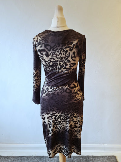 Wallis Animal Wrap Dress NEW 8