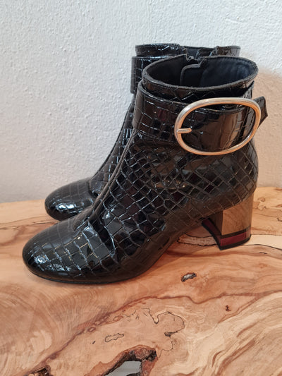 Kurt Geiger Black Patent Ankle Boot Size 4.5