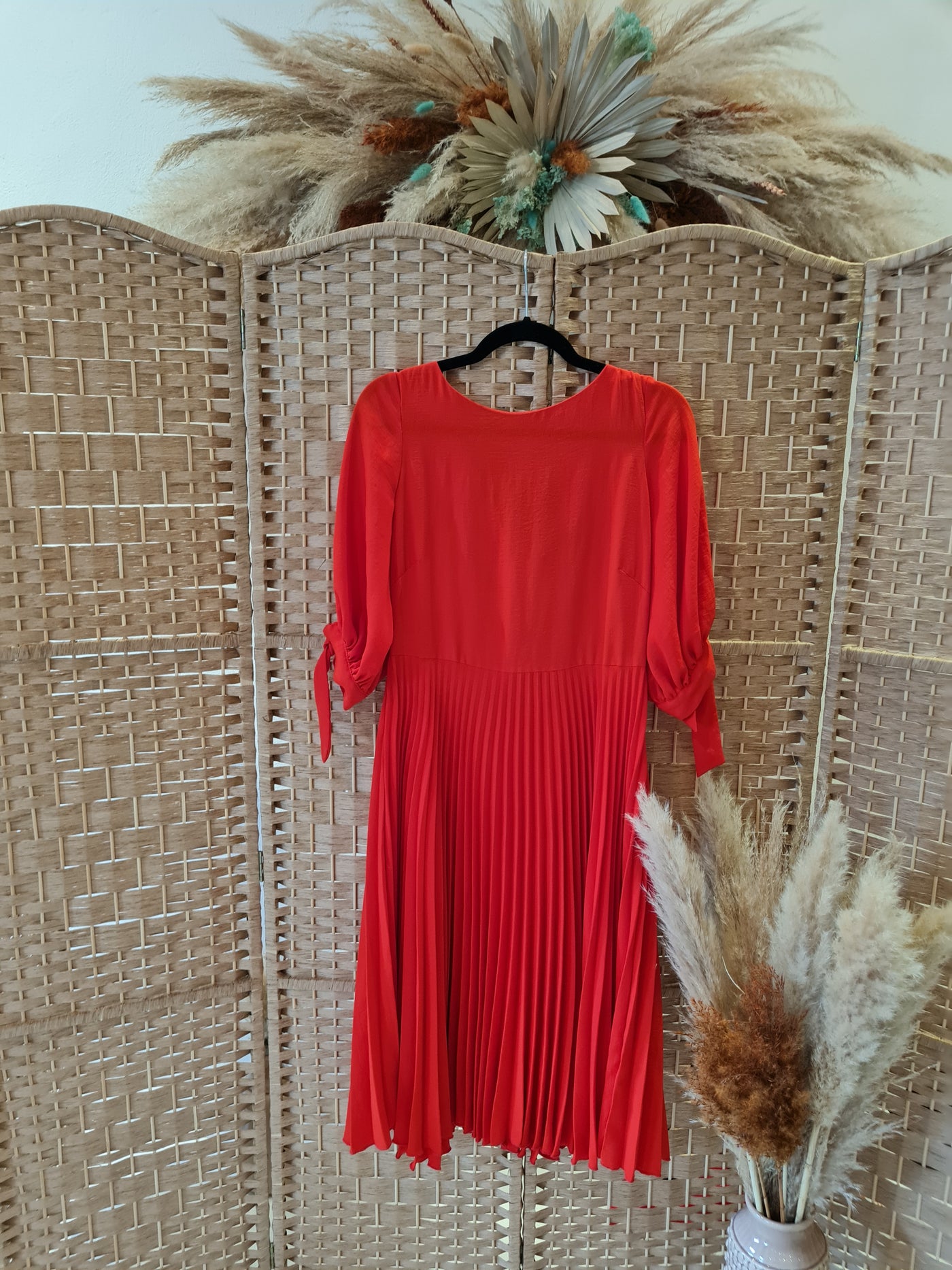 Closet Red Pleated Dress Size 10