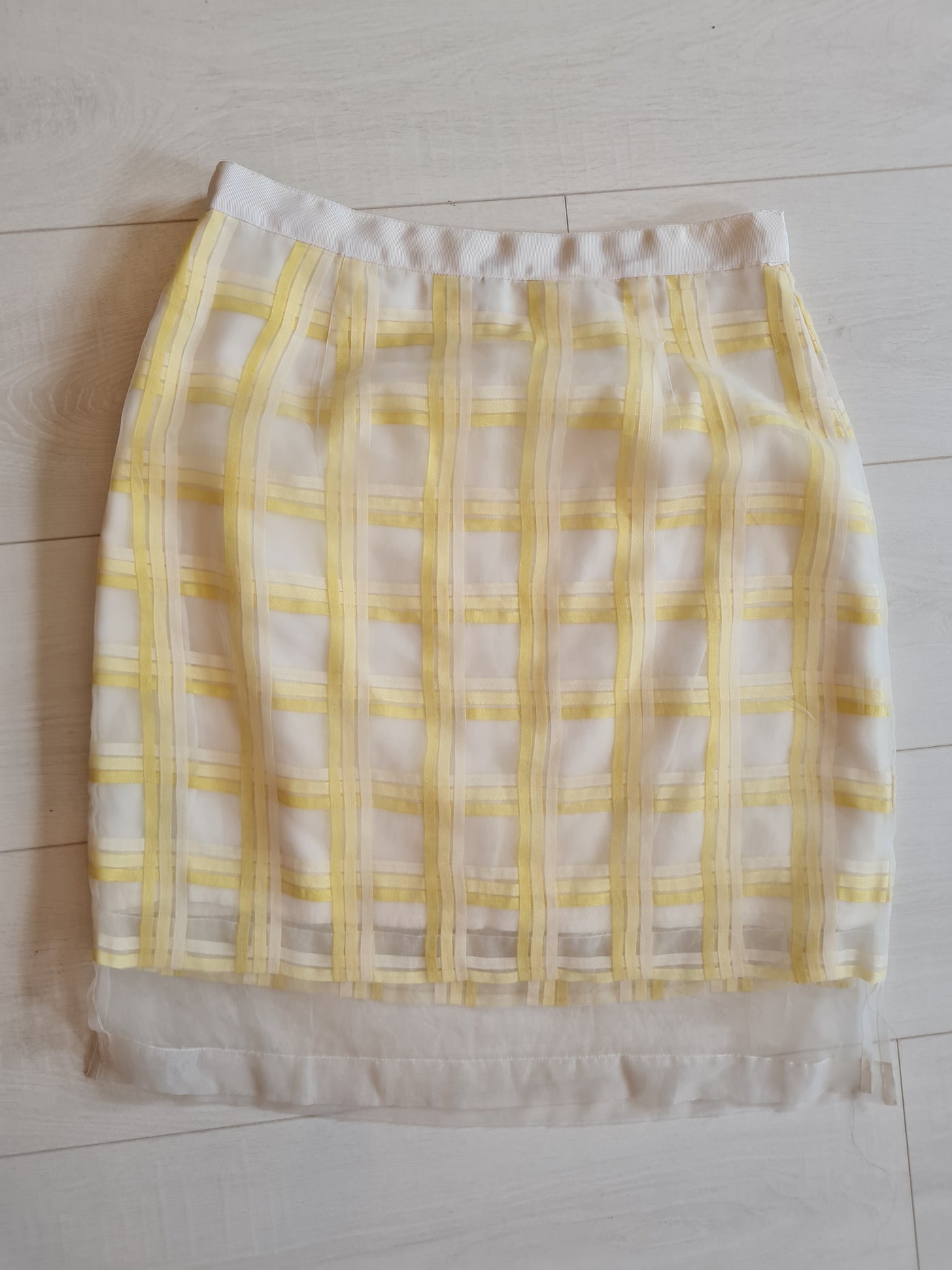 Topshop Yellow Check Skirt Set Size 12