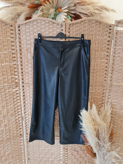 Nobody's Child black faux leather trousers 14