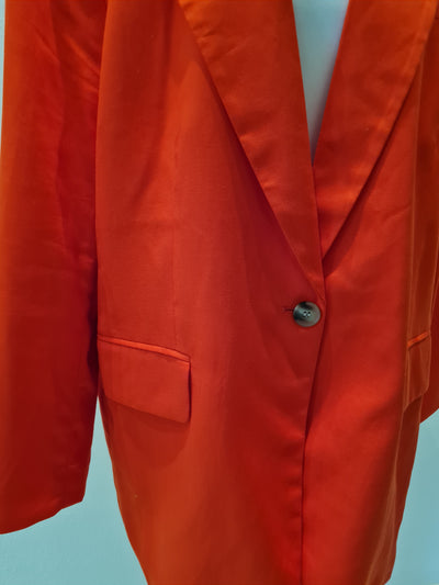 H&M longline orange blazer L