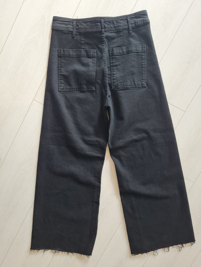 Zara black flared jeans 42