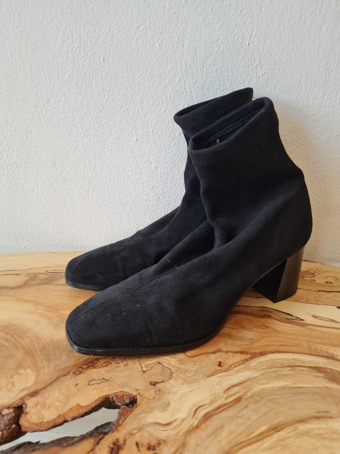 H&M black sock boots 6