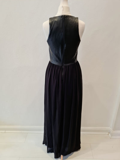 Armani Leather Top Maxi Dress Size Small