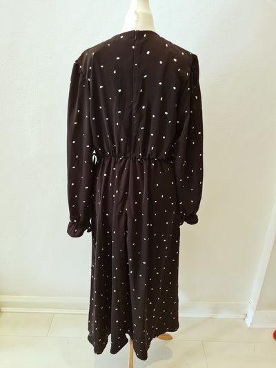 AX Paris Black Spot Wrap Dress 12 (NWT)