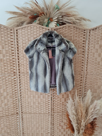 Next Grey Faux fur Jacket (New)  12