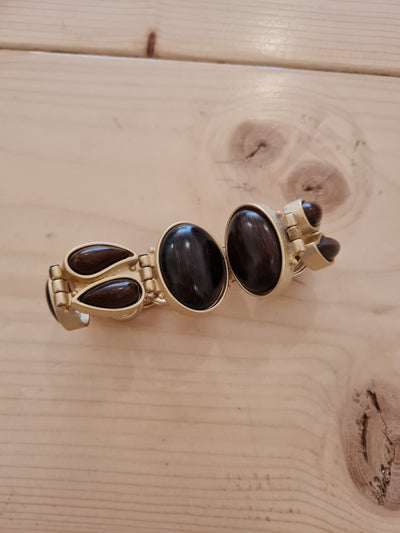 Chunky Brown & Gold Bracelet