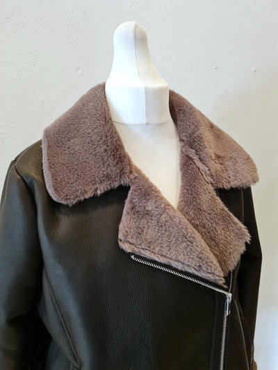 Gallery Fur lined biker Jacket 18