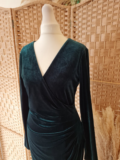 DKNY Green Velvet Dress Size 10