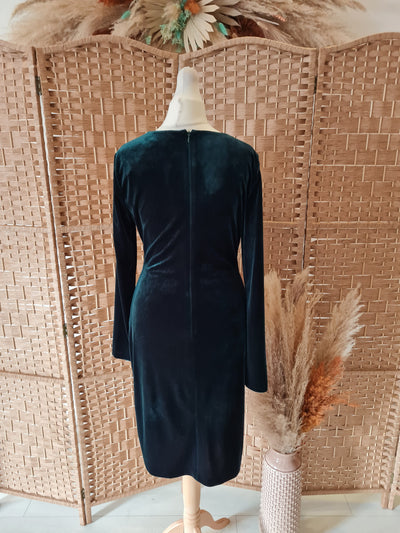 DKNY Green Velvet Dress Size 10