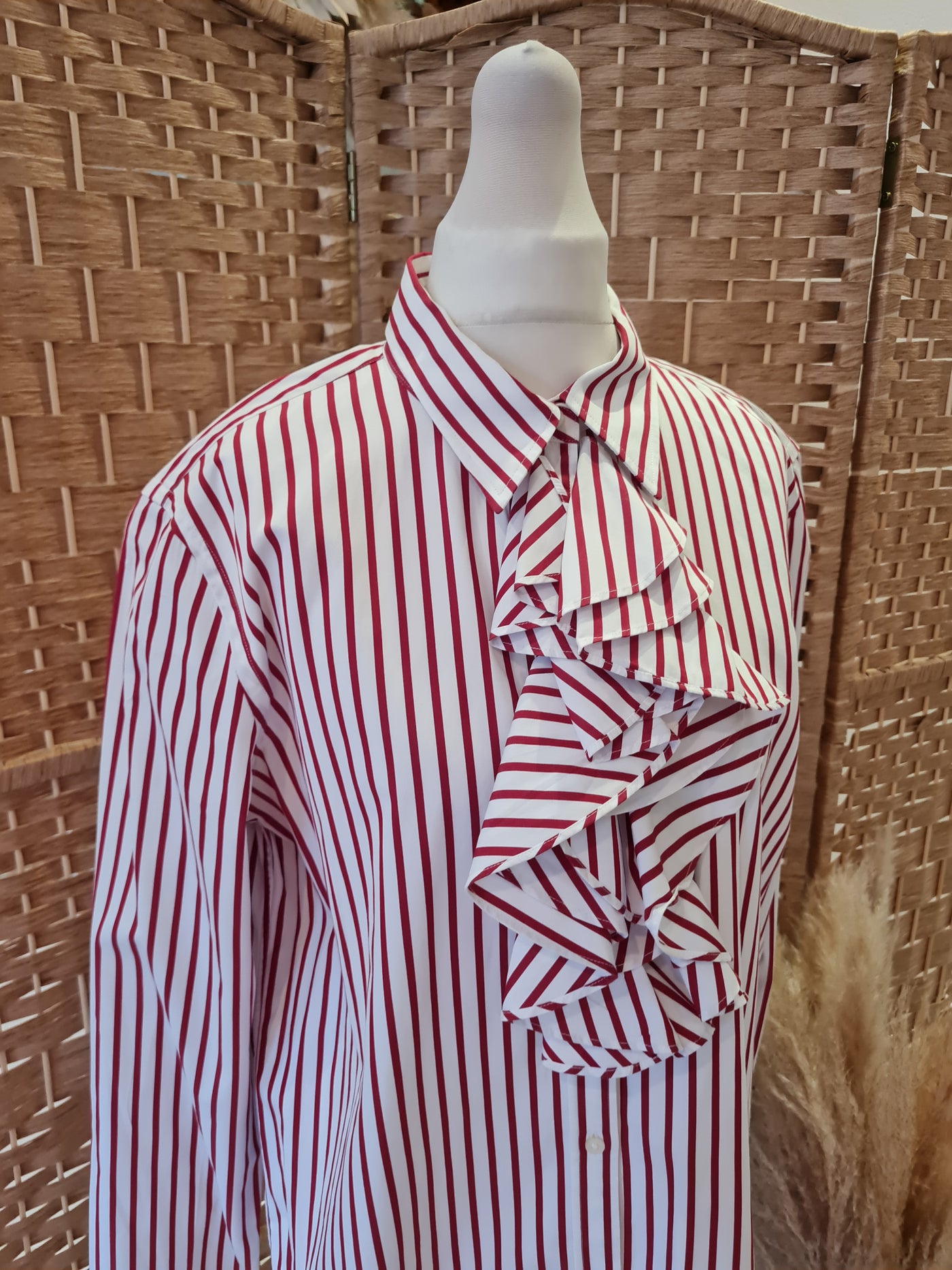 Ralph Lauren white/red stripe shirt L