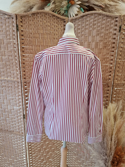 Ralph Lauren white/red stripe shirt L