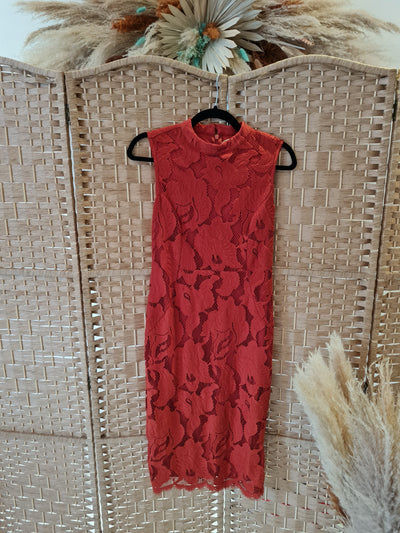 Per Una Rust lace Dress size 10