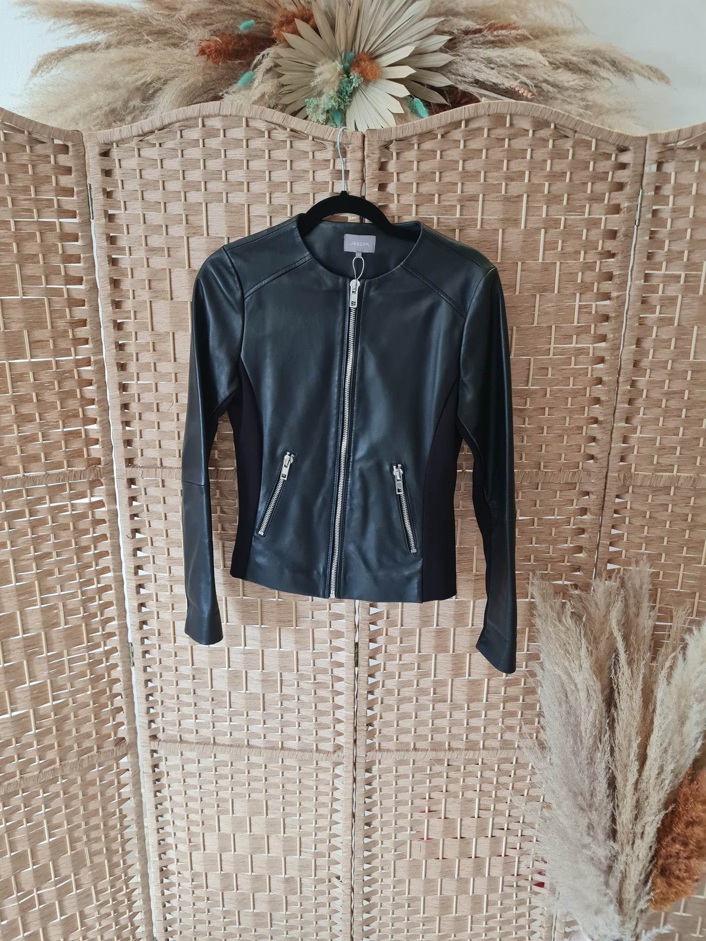 Jaeger Black Leather Jacket 8