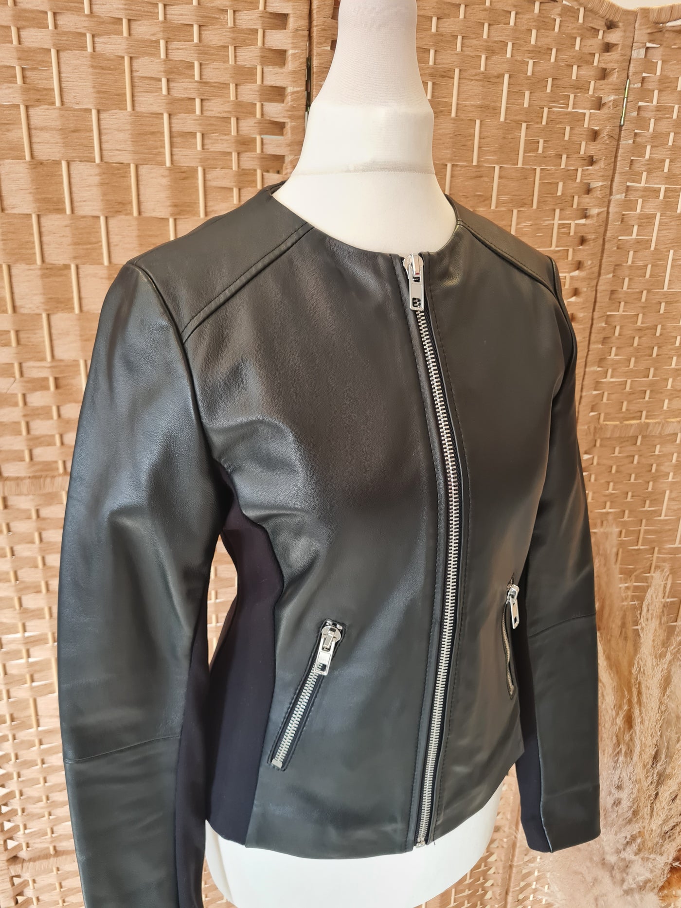 Jaeger Black Leather Jacket 8