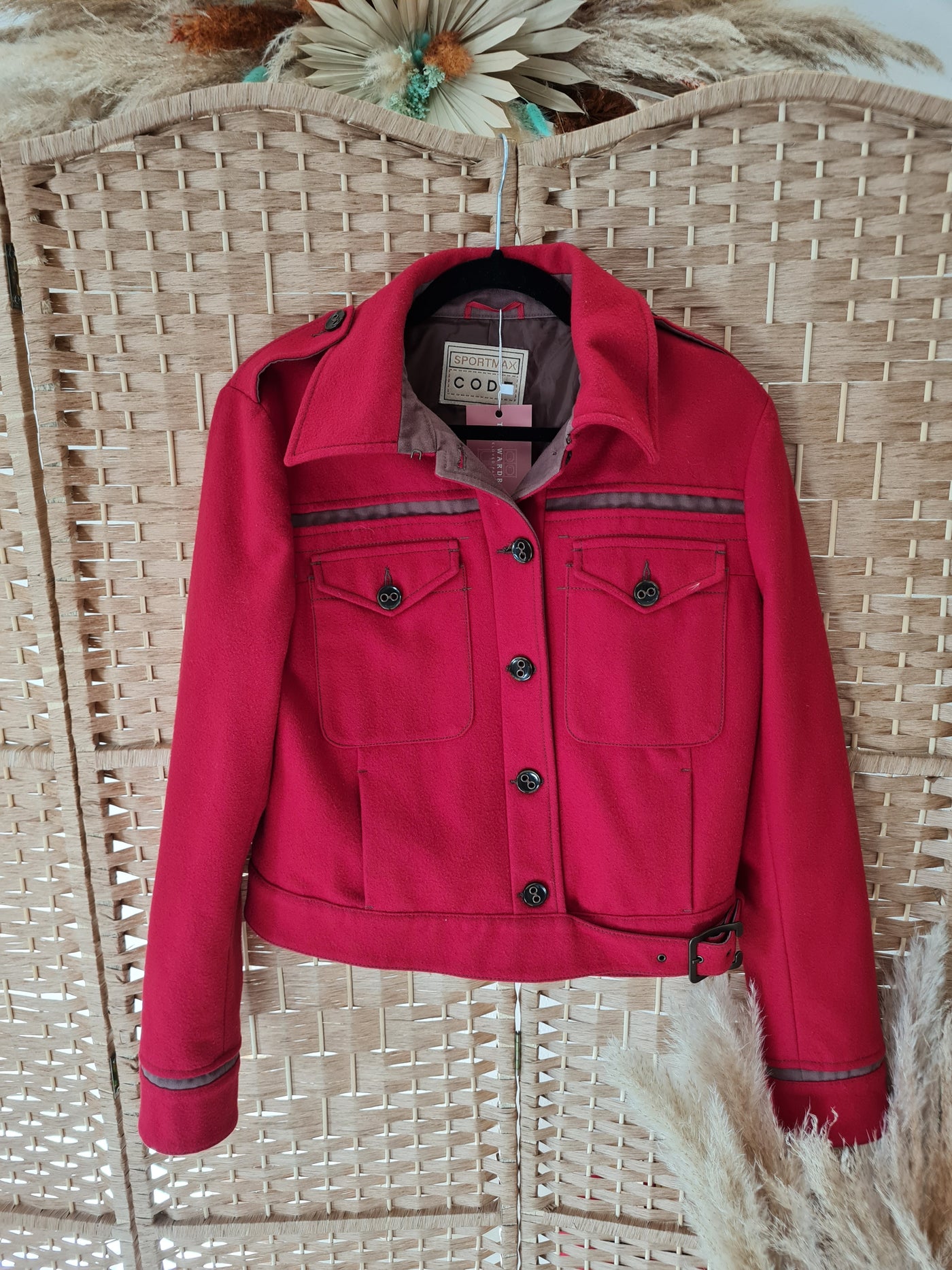 Sportmax Red biker Jacket S