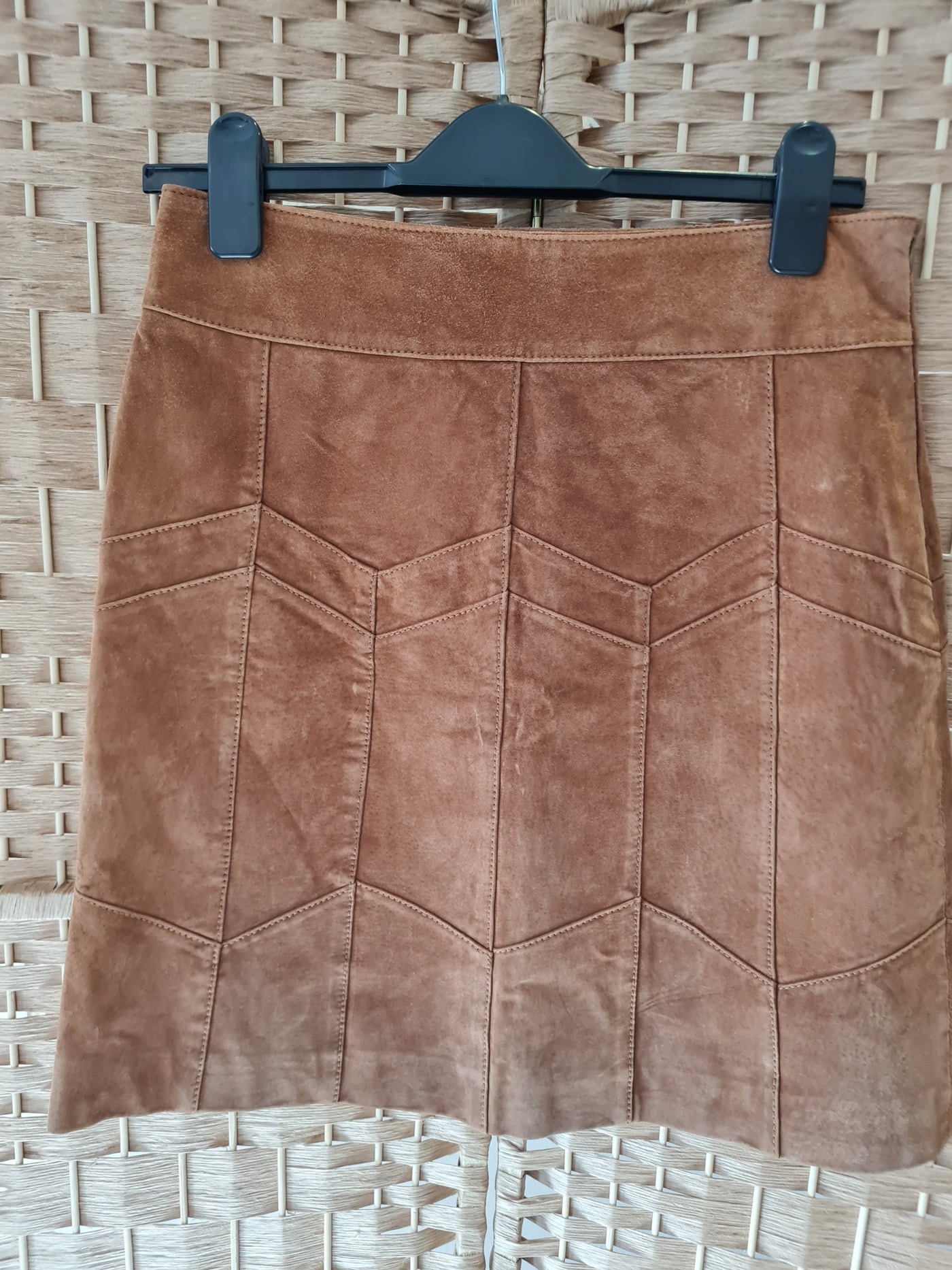 Oasis Tan Suede Skirt 10 New RRP £70