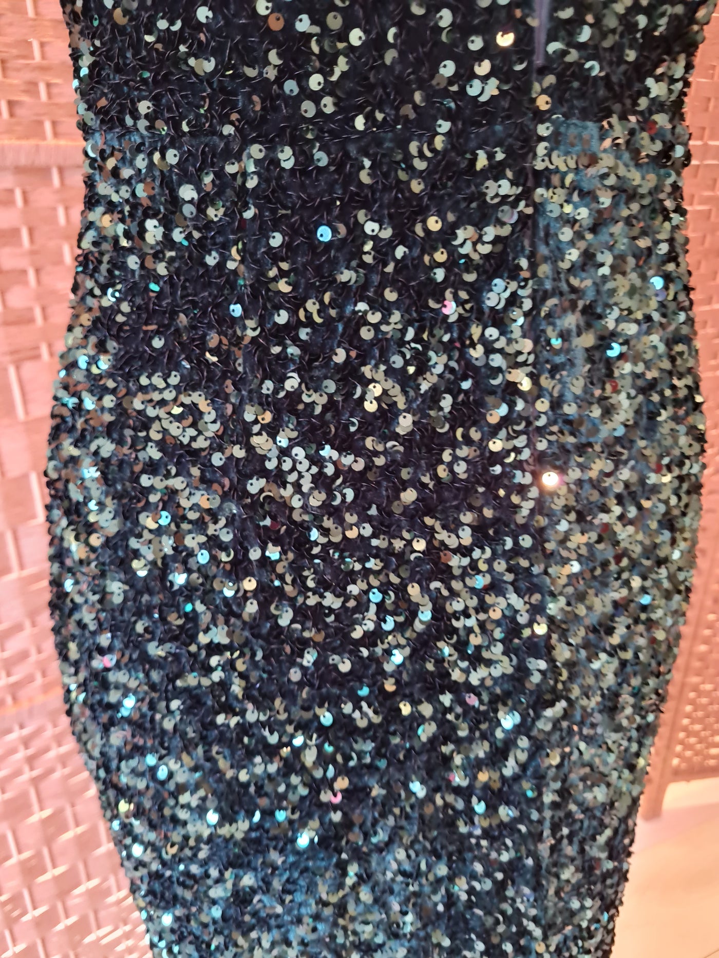 Green Sequin Formal dress size 14