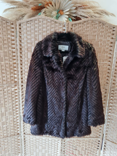 Quiz Brown Fur coat 10 New