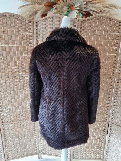 Quiz Brown Fur coat 10 New