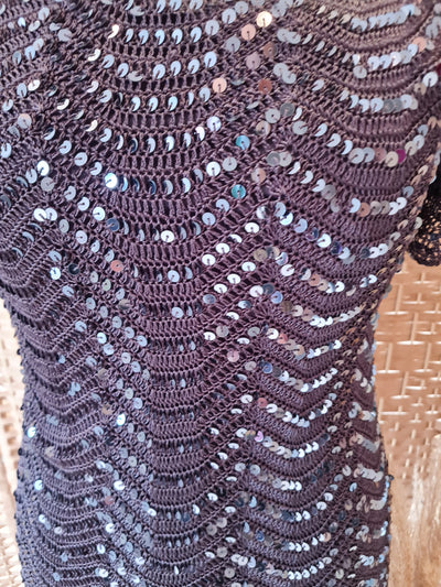 M&S Crochet sequin Dress 16 New