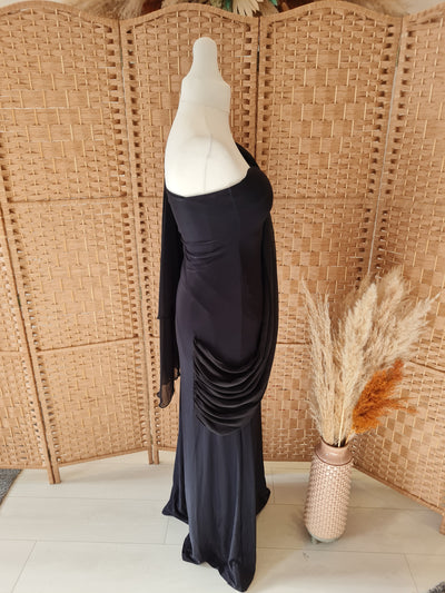 KDK London Black one shoulder Maxi L