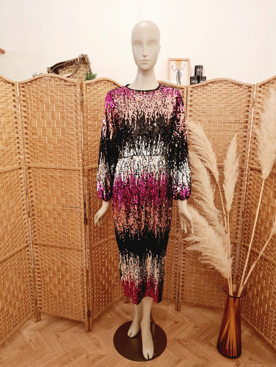 Savida pink sequin dress M New
