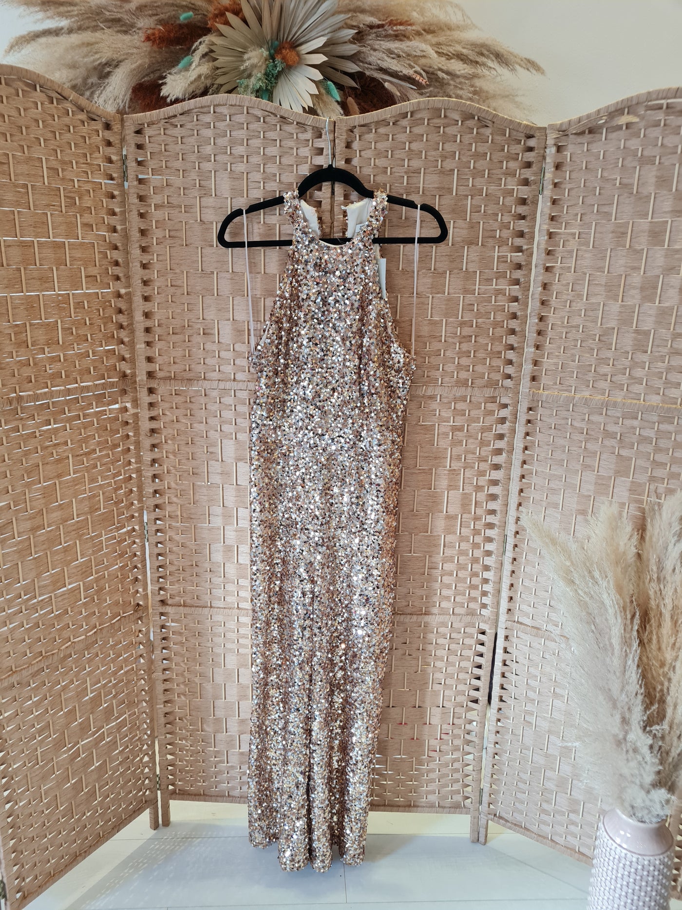 River island Gold sequin jumpsuit 14 New RRP £85