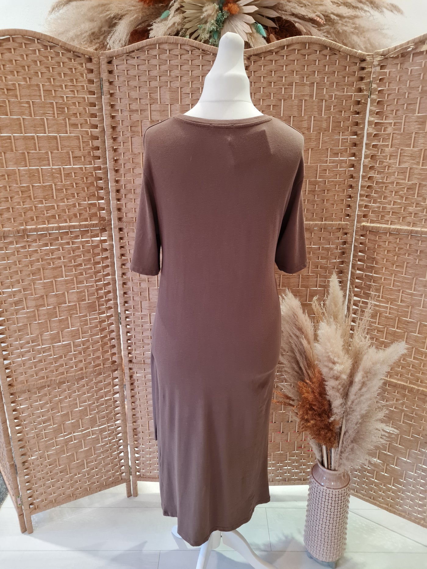 Zara Brown Knit Dress M