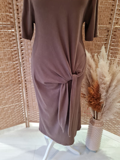 Zara Brown Knit Dress M