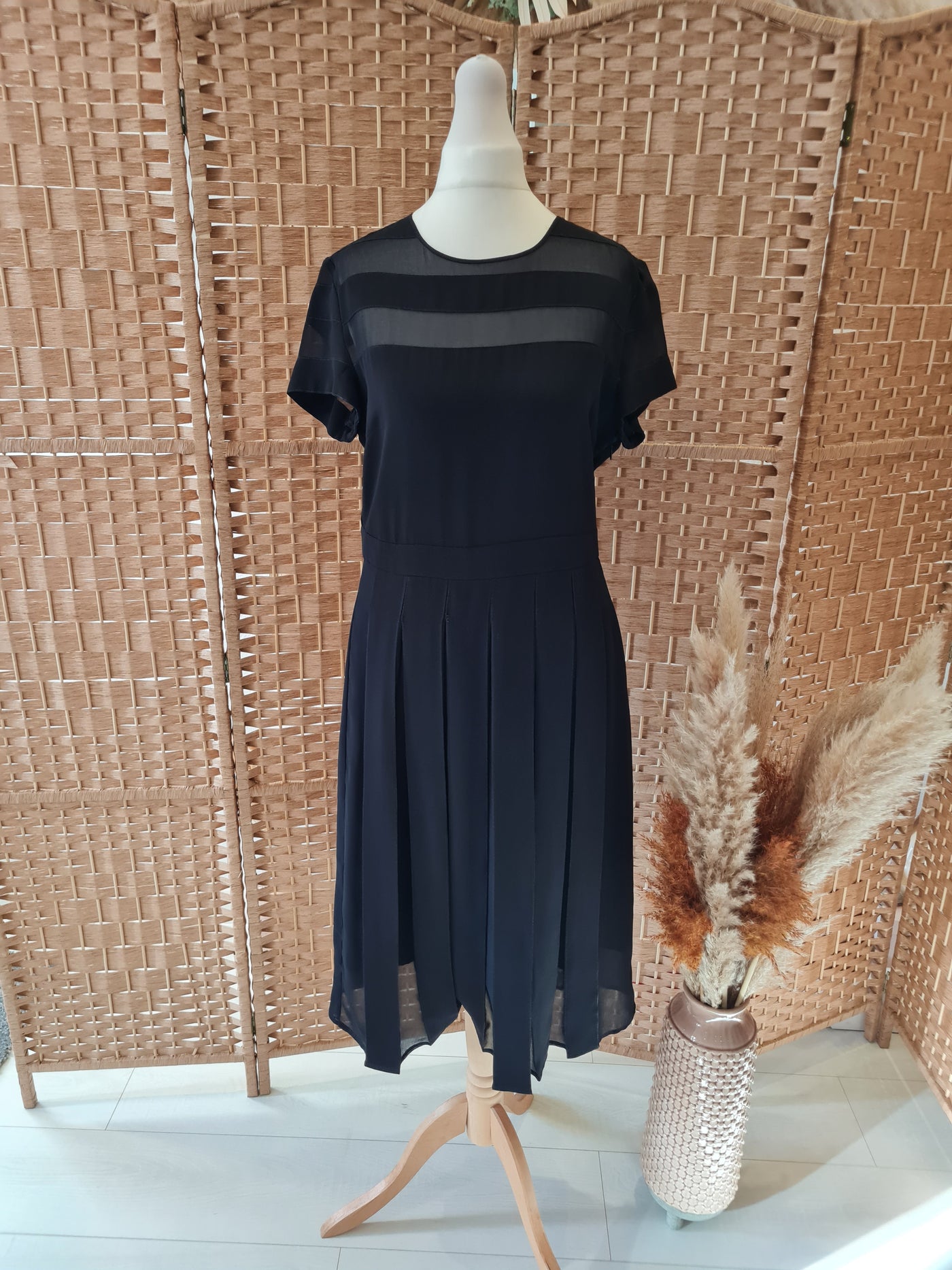 iBLUES black pleated midi dress 10