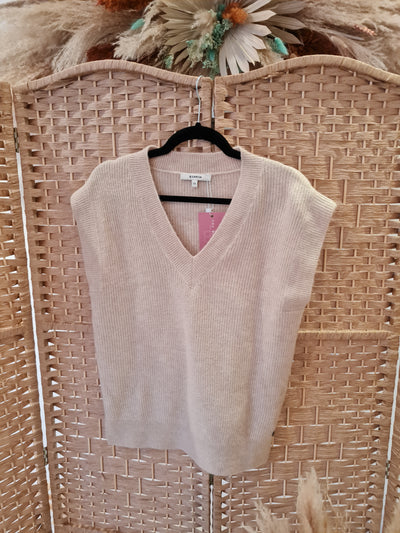 Garcia Cream Sweater Vest XS