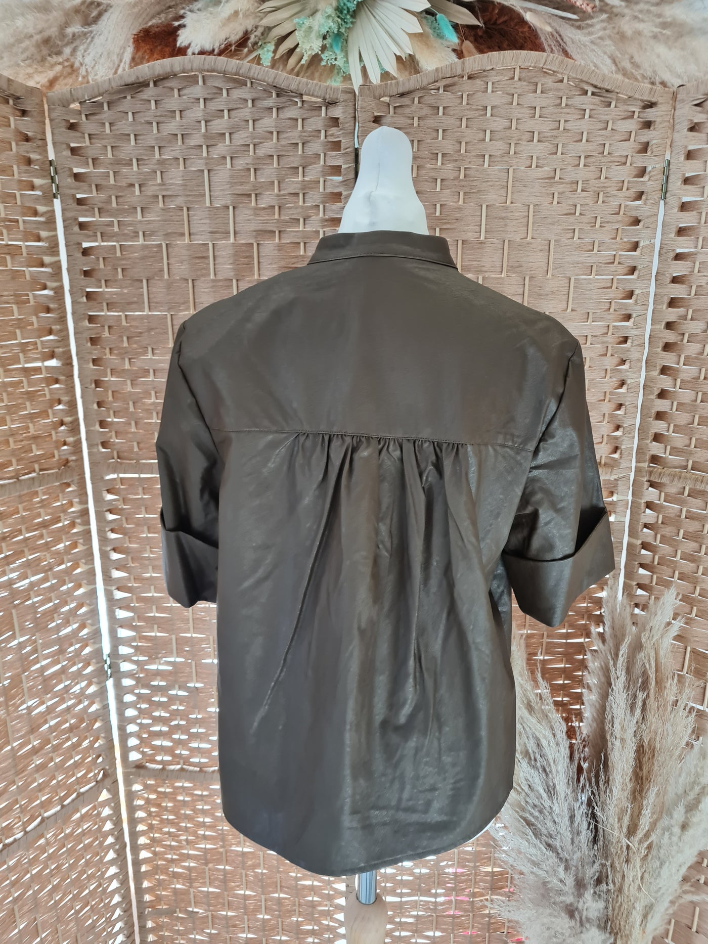 Soaked in luxury Pleather Shirt XS £75