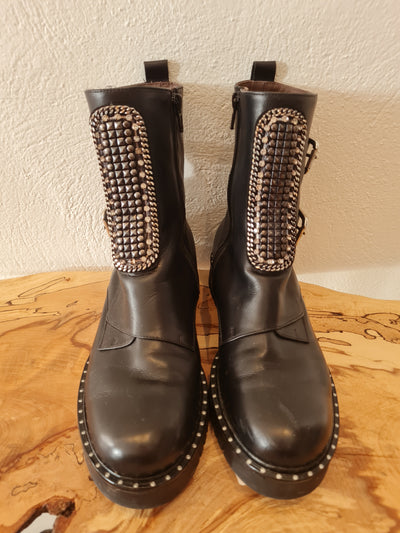 Marco Moreo black embellished boots 3.5